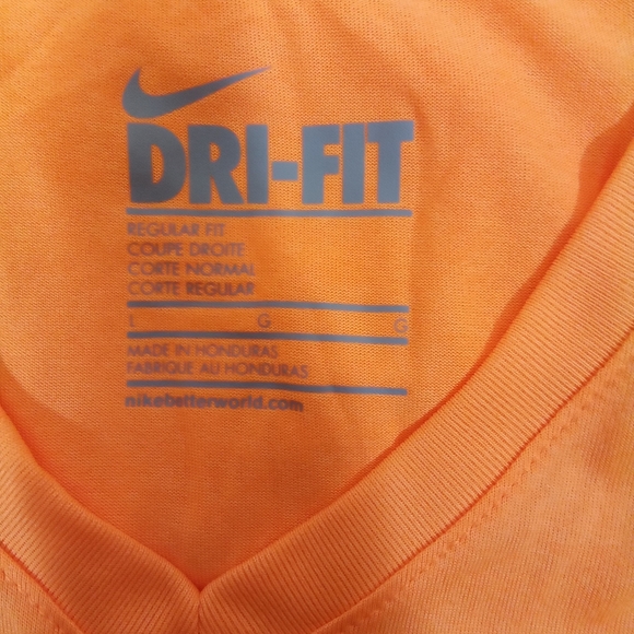 Nike Tops - Nike Dri-Fit Neon Orange Tee Shirt! Size Large
